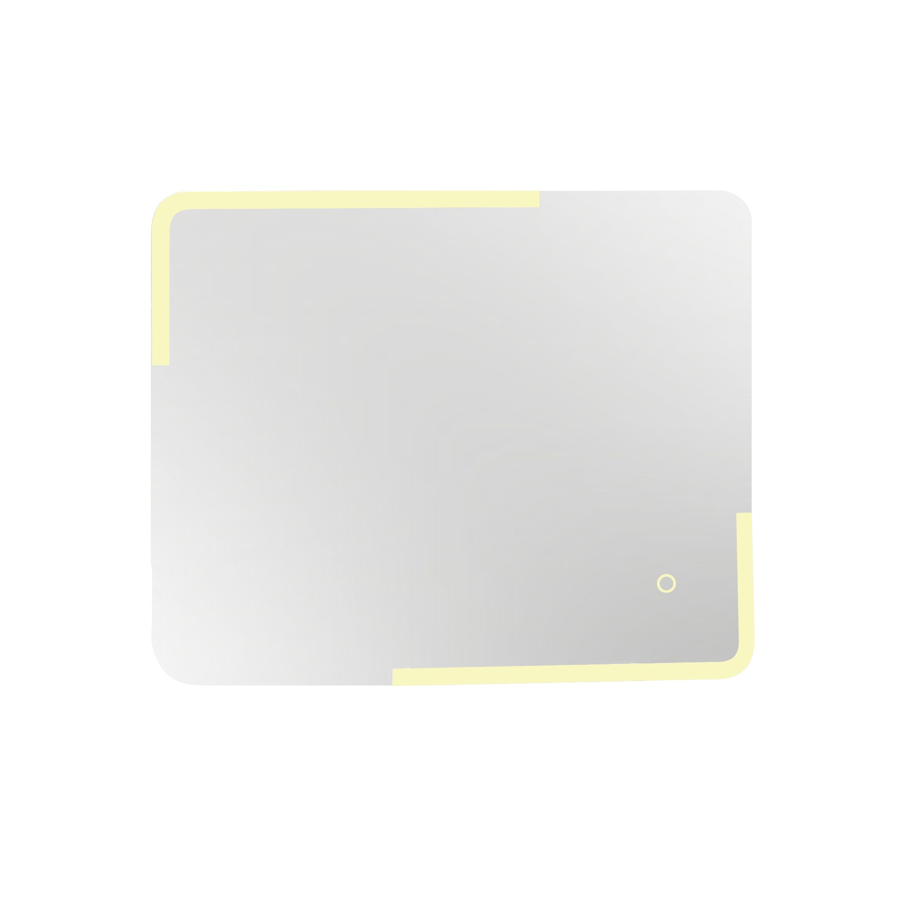 Orion 600 x 800mm Frontlit Rectangular Frameless LED Illuminated Bathroom Mirror with Demister Pad & Touch Sensor