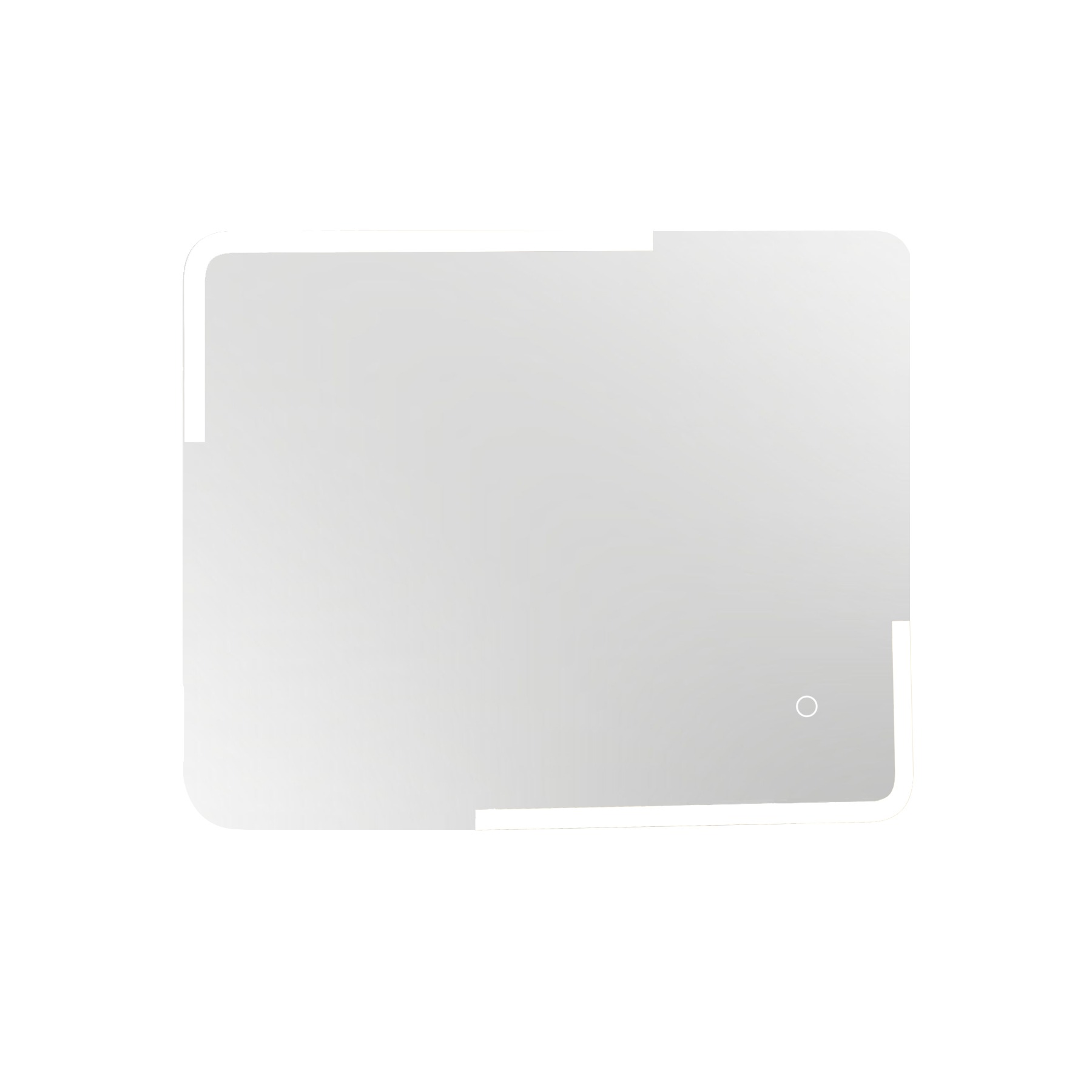 Orion 600 x 800mm Frontlit Rectangular Frameless LED Illuminated Bathroom Mirror with Demister Pad & Touch Sensor