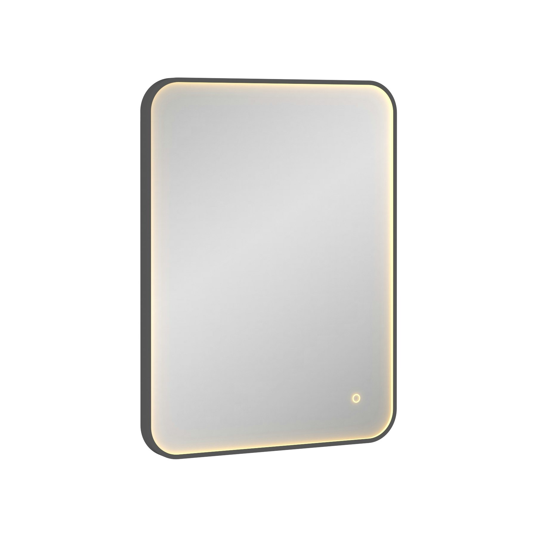 Luxor Matt Black Framed Rectangular Mirror Within Frame LED, Touch Sensor & Demister Pad