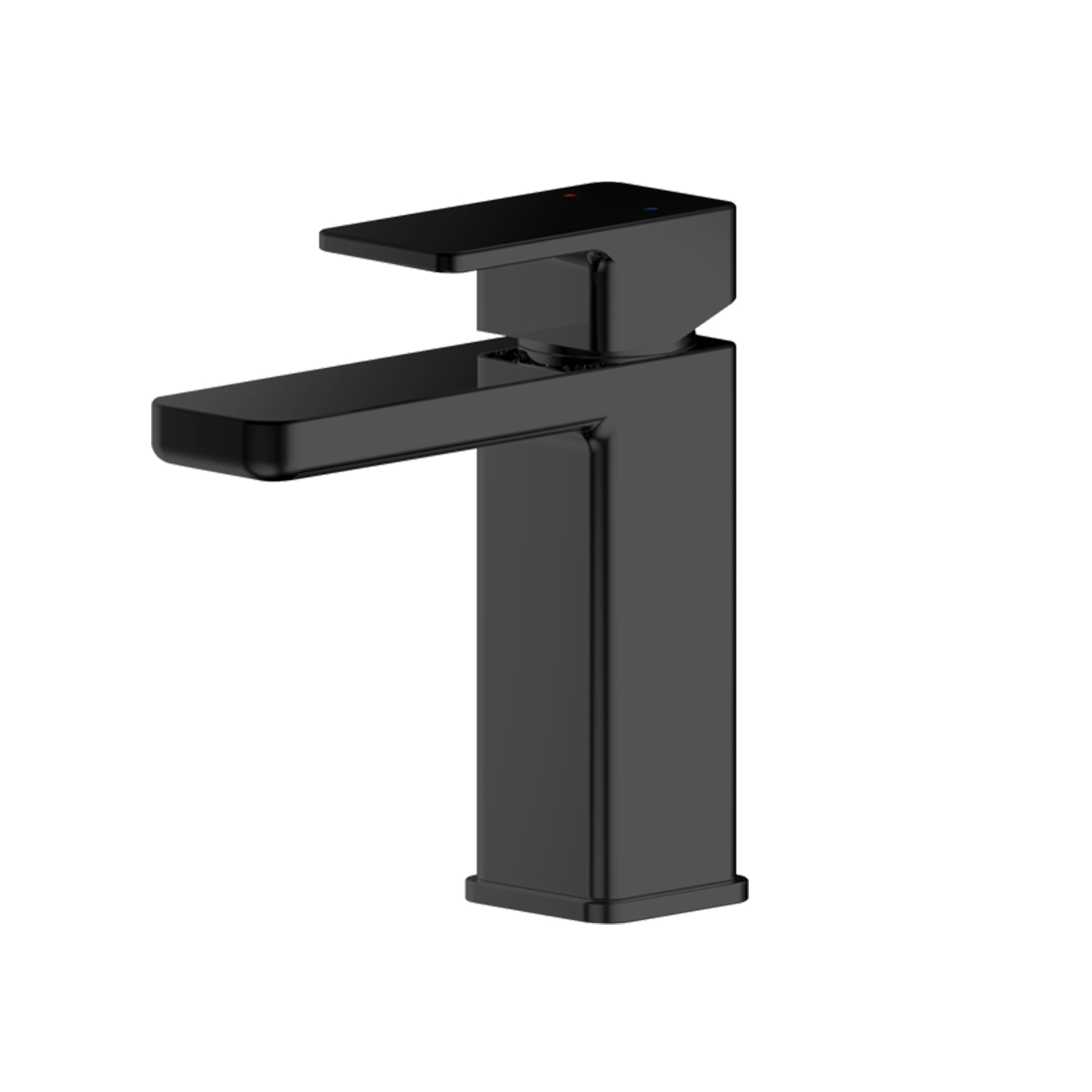 Windon Mono Basin Mixer Tap Elegant Design With Push Button Waste - Matt Black