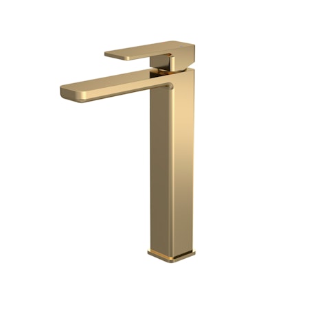 Royal Bathrooms Windon Brushed Brass Single Lever High Rise Mono Basin Sink Mixer Tap