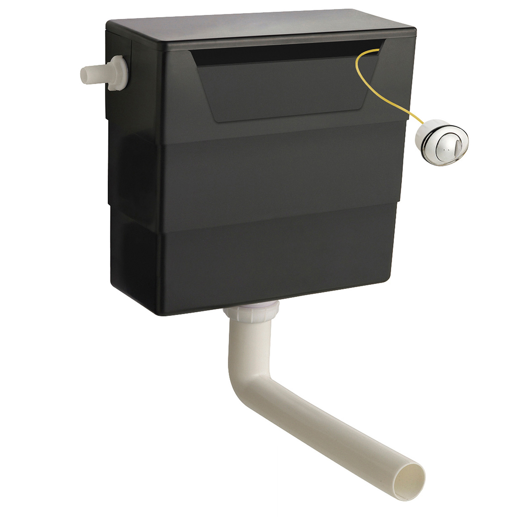 500mm Grey Gloss BTW WC Unit with Elva Rimless Toilet Pan & Seat,Cistern