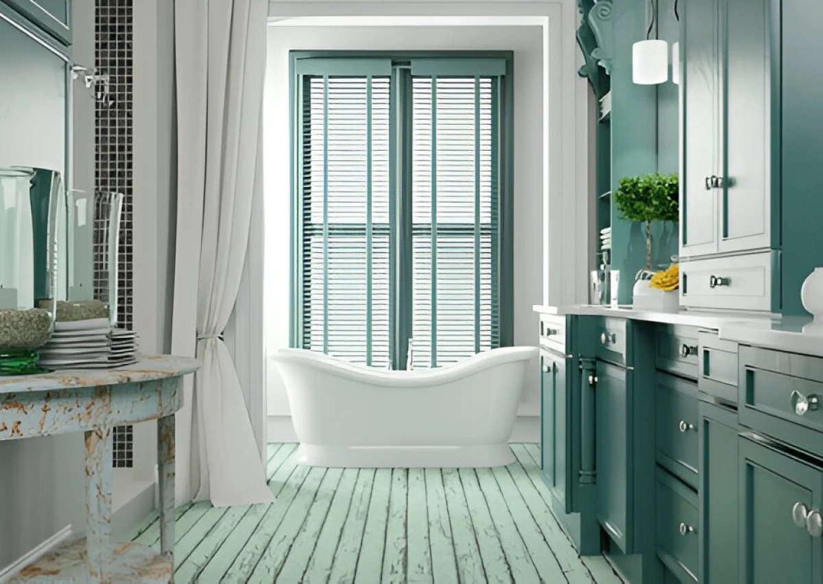 green bathroom