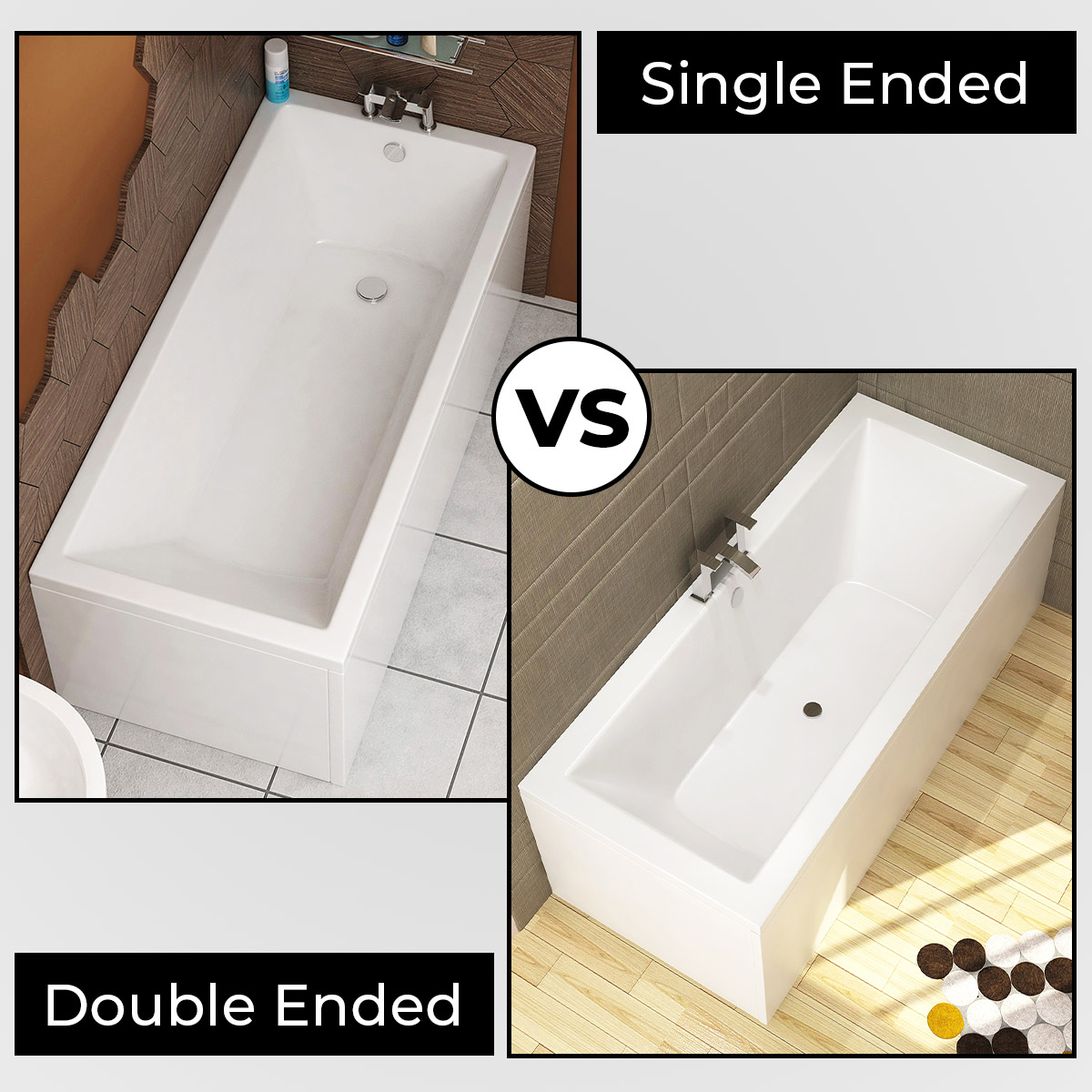 Everything you need to know about Single ended and Double Ended Baths