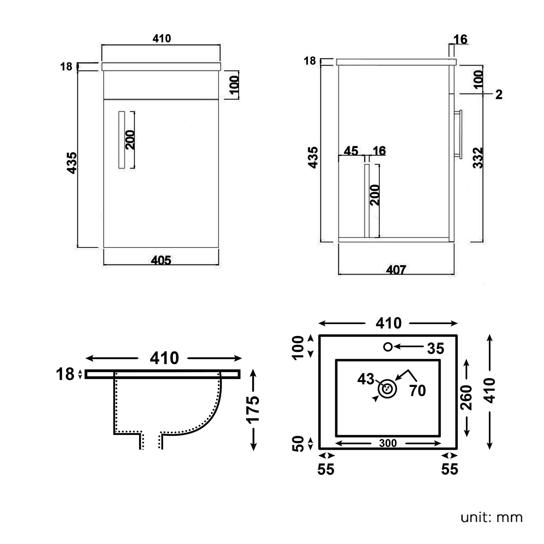 Modena 400mm Satin Green Cloakroom Compact Wall Hung Vanity Sink Unit