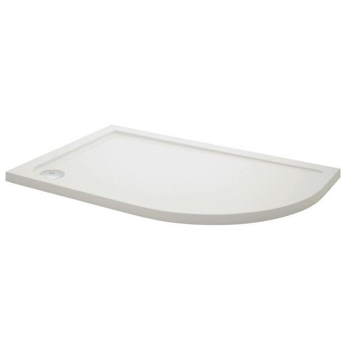 Hudson Reed Right Handed Offset Quadrant Pearlstone Shower Tray 1200 x 900 x 40 Royal Bathrooms