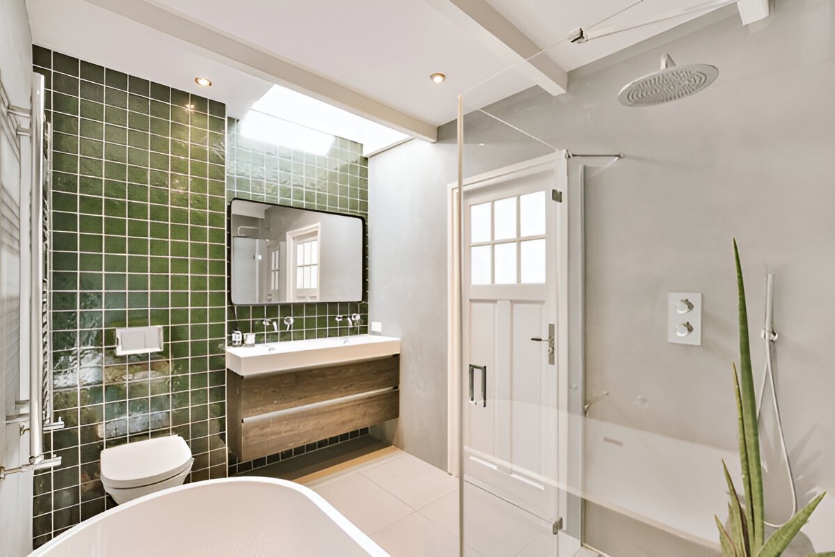 green bathrooms